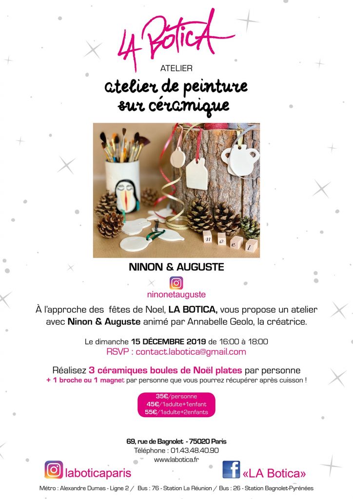Ateliers de Noël : Peinture sur Ceramique
