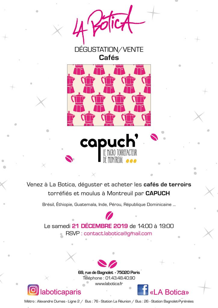 DÉGUSTATION / VENTE DE CAFÉ DE TERROIRS